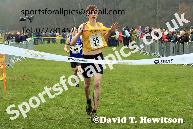 Mens Under-17s 2023 Northern Cross Country Champs., Witton Park, Blackburn. Photo: David T. Hewitson/Sports for All Pics